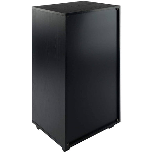 Modern Scandinavian Style 7-Drawer Storage Cabinet Chest in Black Finish