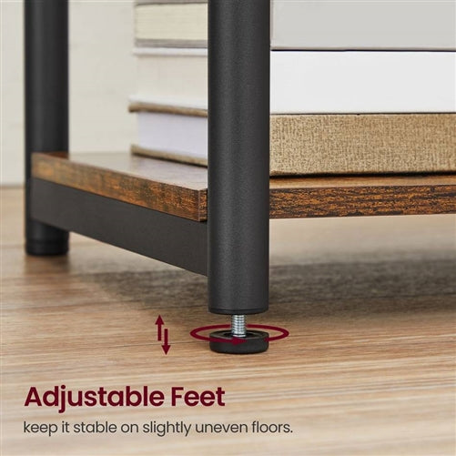 Set of 2 - Nightstand End Tables Charging Station with 2 USB ports