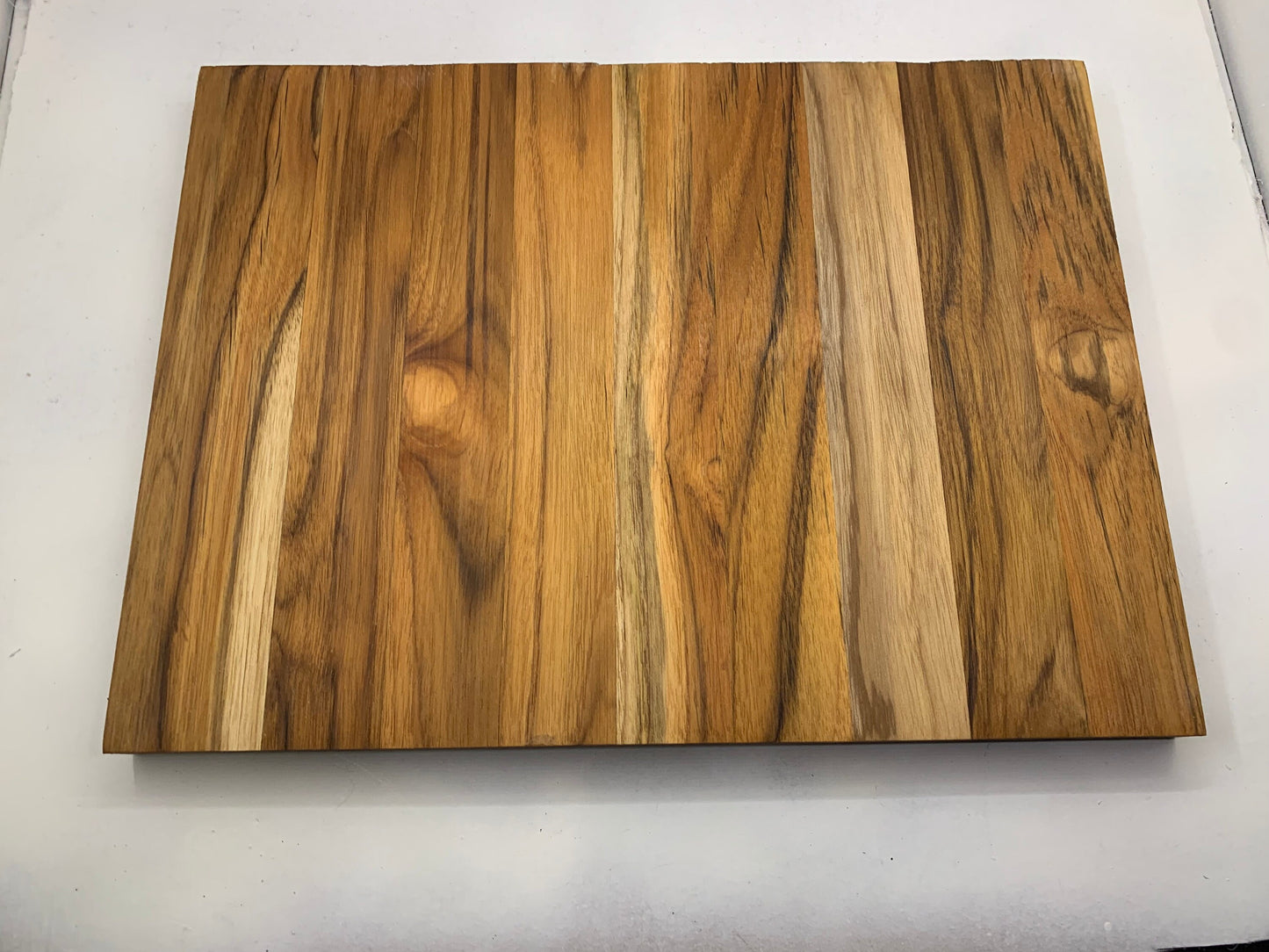 Worlds Best Dad Butchers Block Teak Cutting Board 16 x 11.75 inches x 1 inch Great Father’s Day Gift