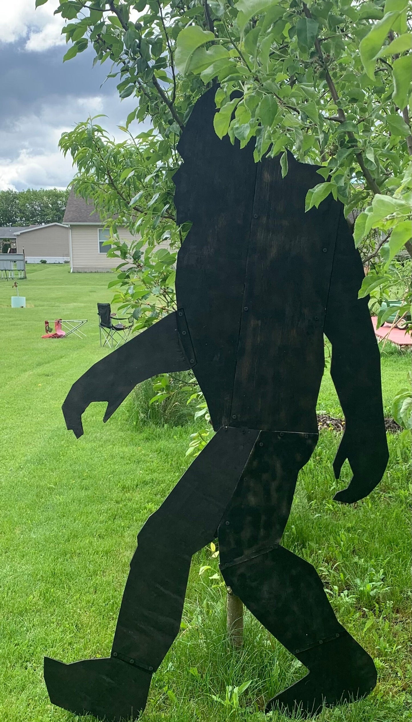 Giant Bigfoot Yard Sasquatch Silhouette Display, Outdoor Garden Backyard Decoration, Bigfoot Yard Art, Mystical Animal