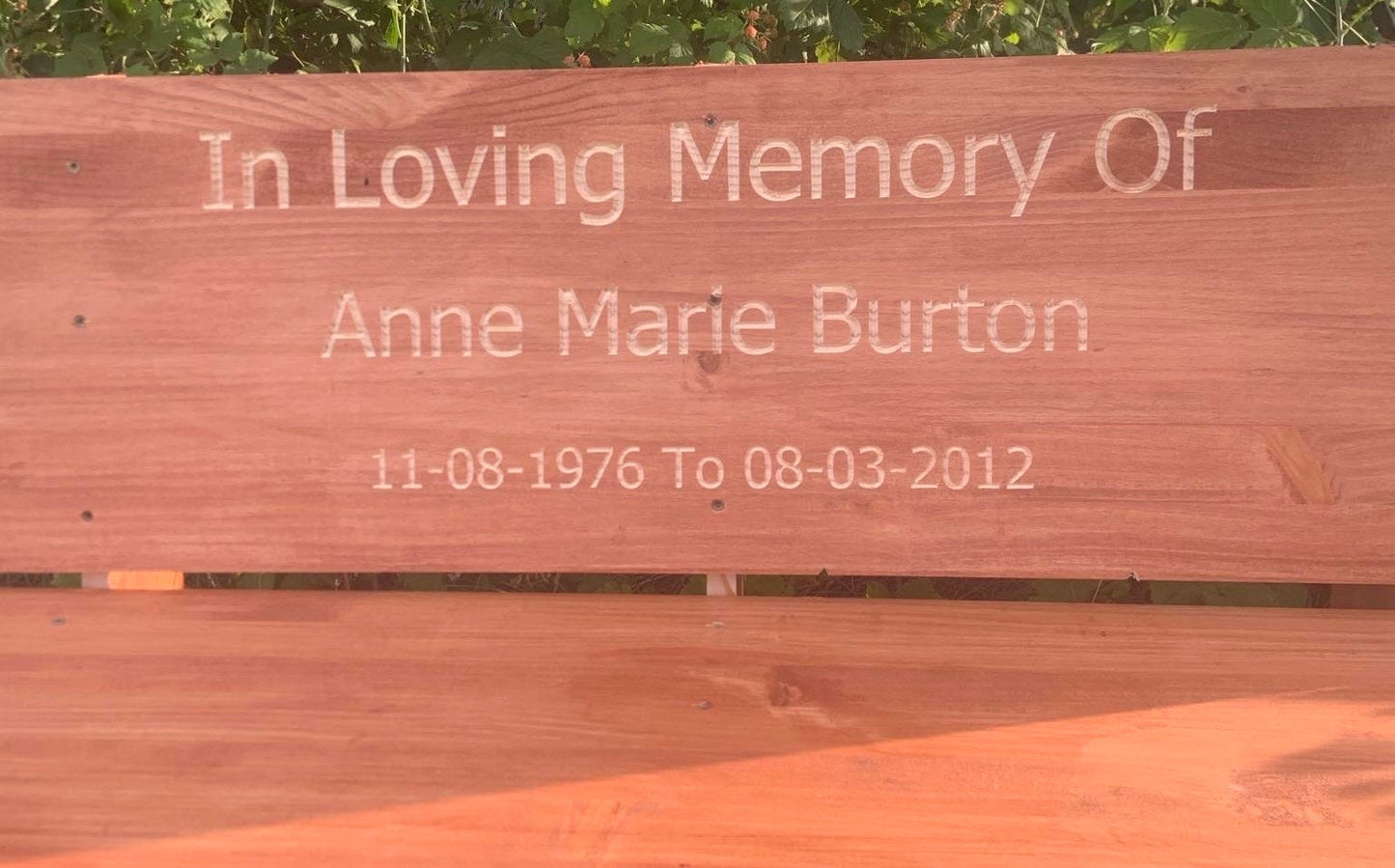 Personalized Wooden Memorial Bench, Decorative Wood Outdoor Park Garden Bench Custom