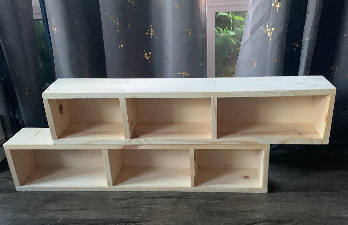 Shelf Wooden Storage Shelf Stackable Shelves