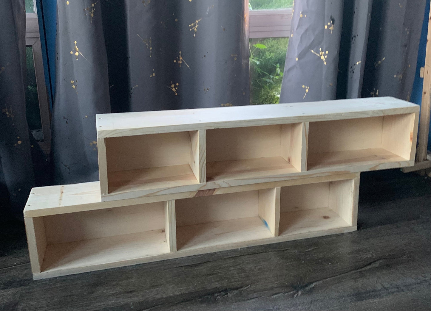 Shelf Wooden Storage Shelf Stackable Shelves